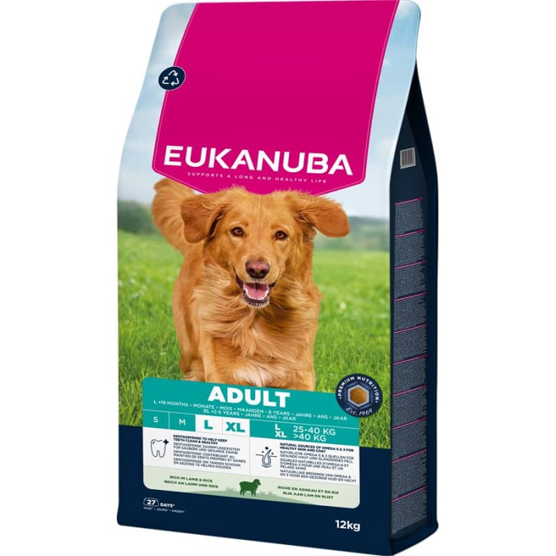 EUKANUBA DOG LARGE LAMB & RICE sausā barība suņiem Jērs 12kg